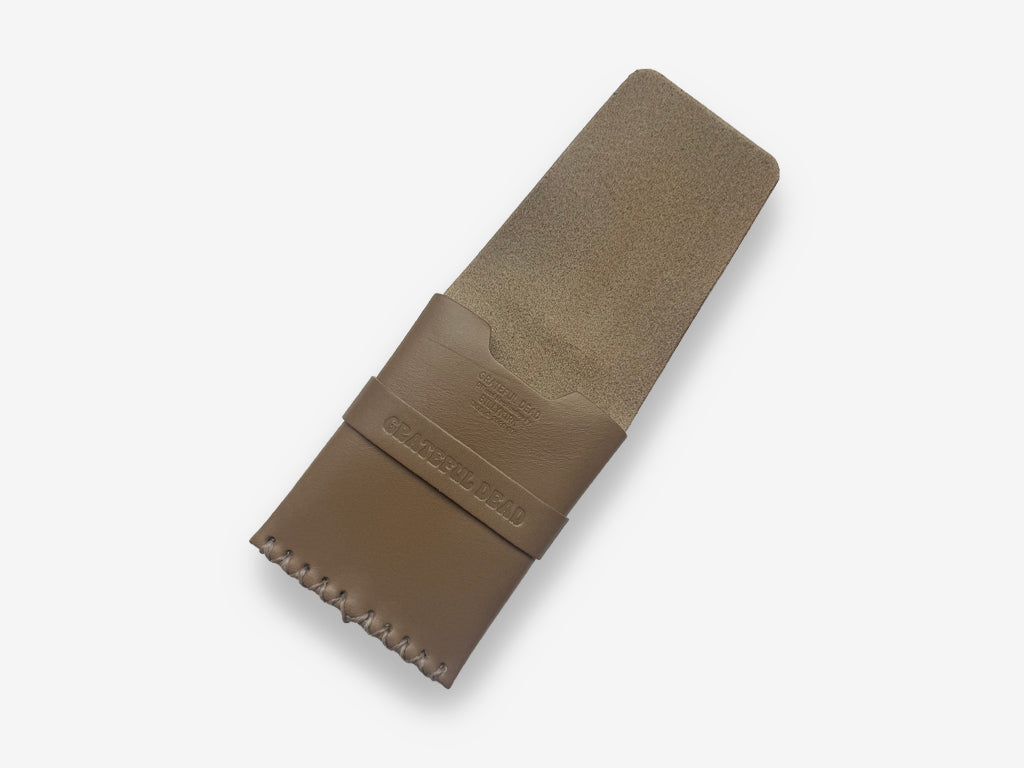 No. 155-GD Card Case with Flap GD, Taupe