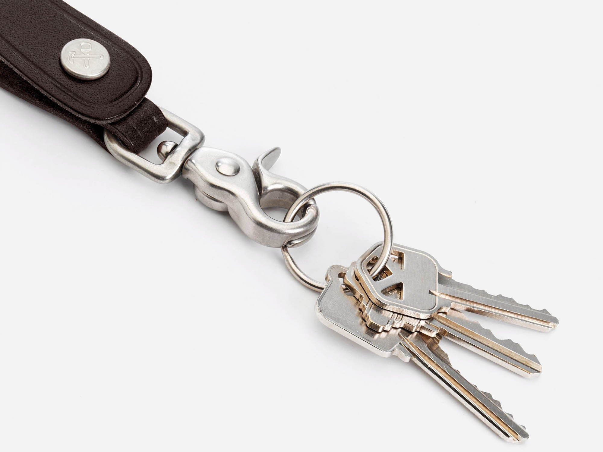 No. 240 Trucker Key Fob, Dark Brown