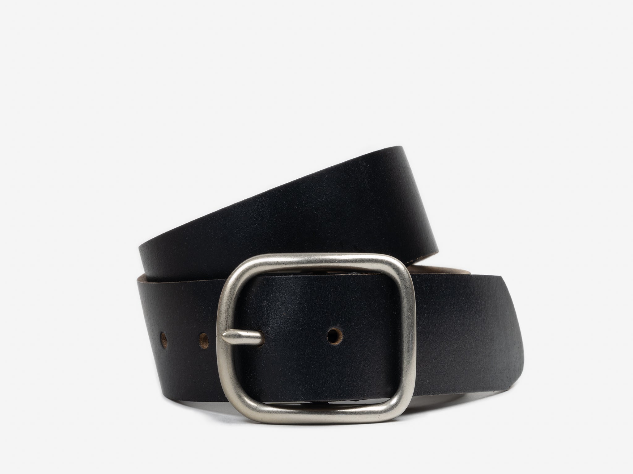 No. 288 Center Bar Belt, Ebony Waxed Flesh