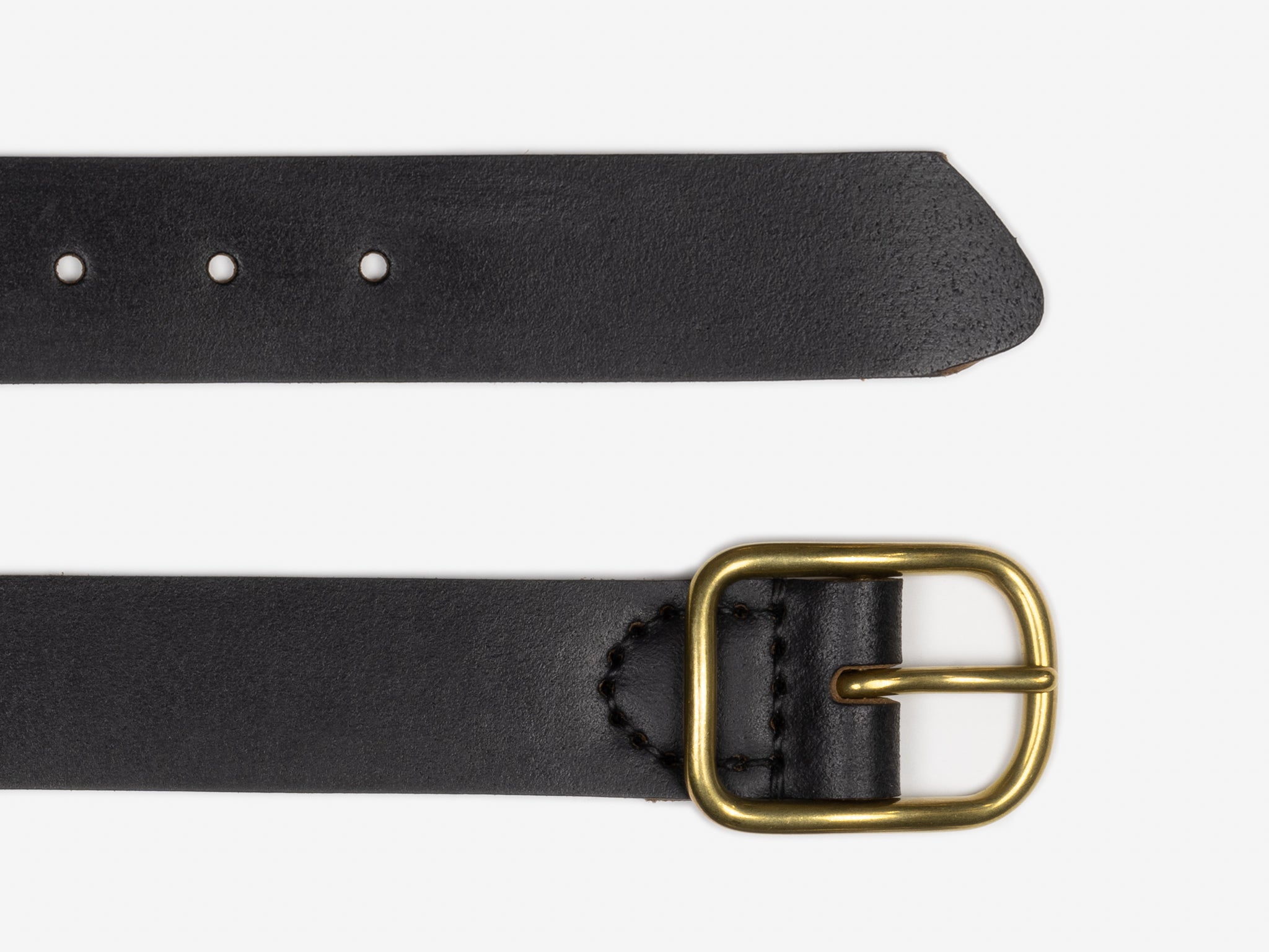 No. 288 Center Bar Belt, Ebony Waxed Flesh