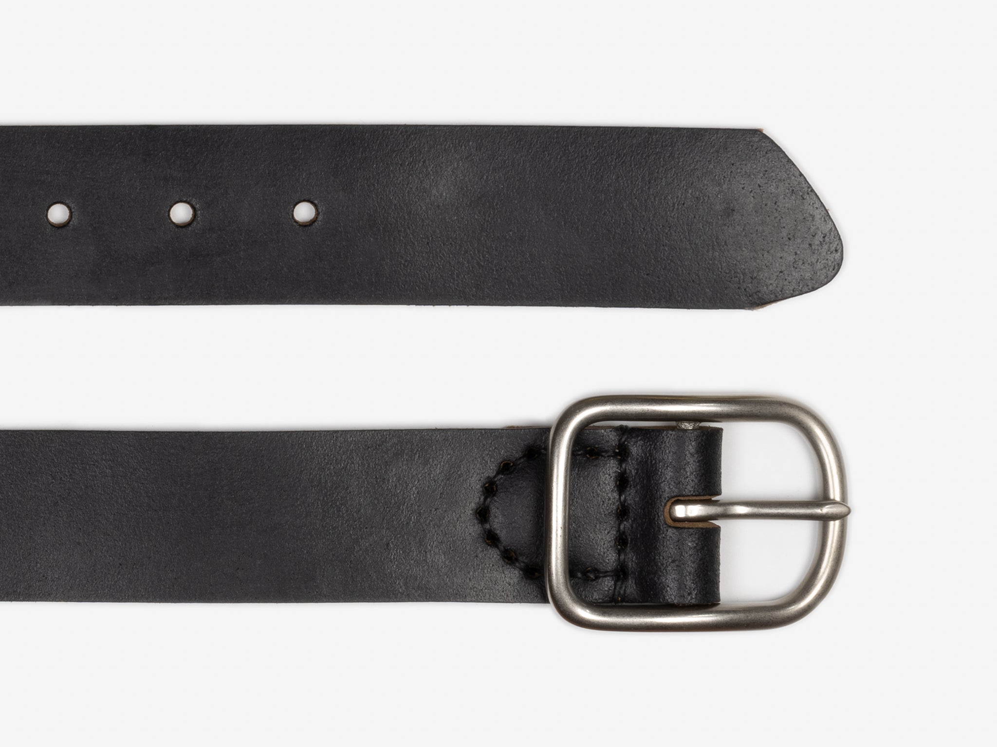 No. 288 Center Bar Belt, Ebony Waxed Flesh